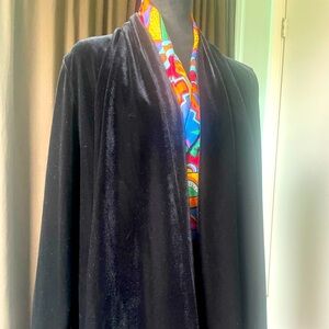 Vintage black velveteen evening jacket.